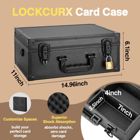 LOCKCURX detachable shoulder strap enables comfortable transport to shows.