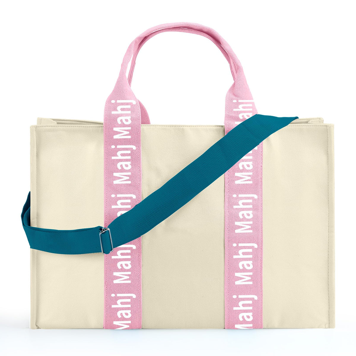 Locmeo Empty Mahjong Bag front view shows sturdy canvas and ample space for tiles.