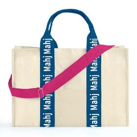 Locmeo Empty Mahjong Bag showing tiles compartment and spacious interior for travel