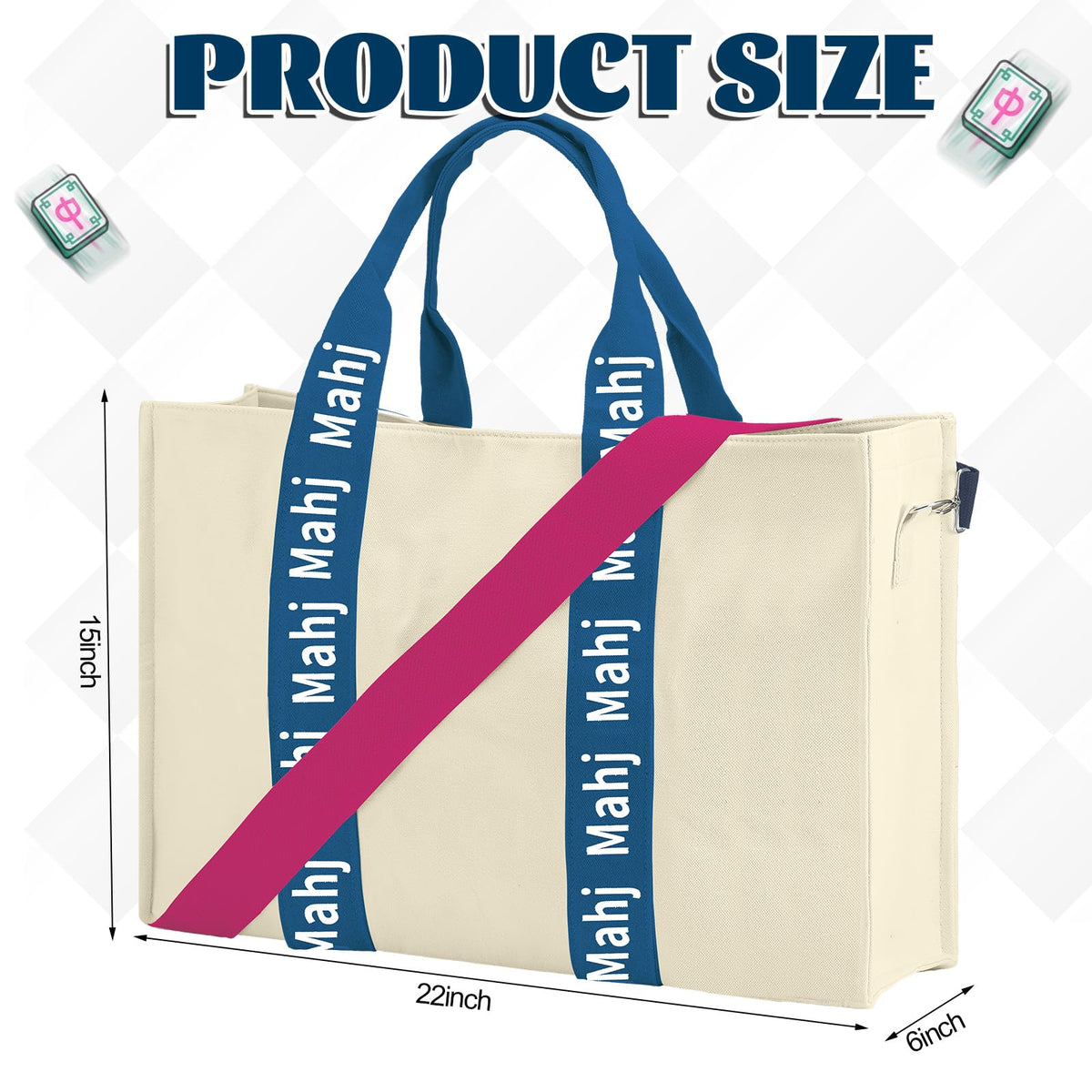 Locmeo mahjong bag lining visible protecting tiles during transit