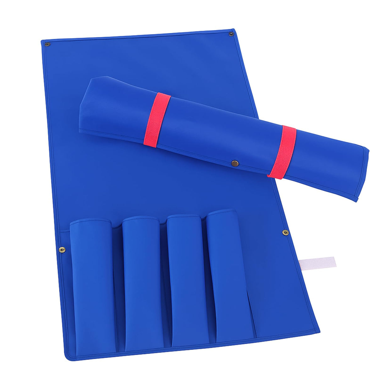 Locmeo mahjong bag in dark blue, front view protecting racks during transport.