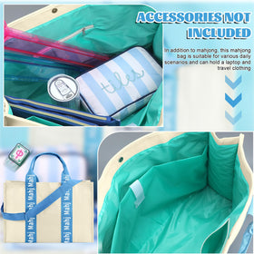 Locmeo mahjong bag inner compartments keep accessories neatly organized