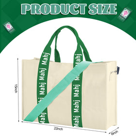 Locmeo mahjong bag interior pocket keeps cards and dice organized.