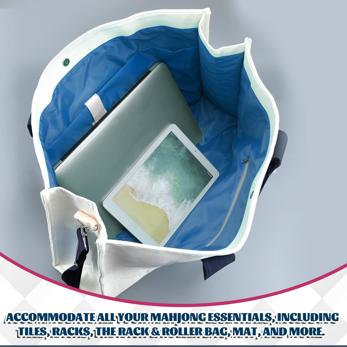 Locmeo mahjong bag crossbody strap added convenience for on-the-go use