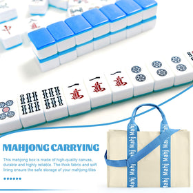 Locmeo mahjong bag sturdy canvas construction protects contents during transit