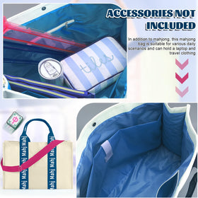 Locmeo mahjong bag thick handles featured for comfy lifting
