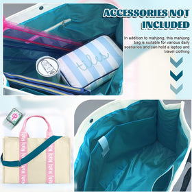 Locmeo Mahjong Bag thick strap and handle ease carrying heavier sets.