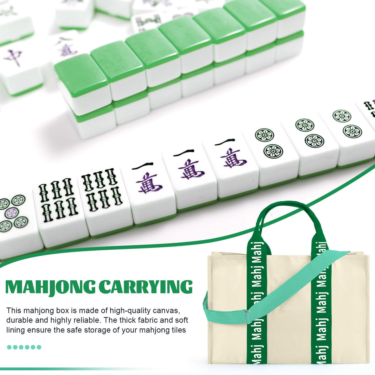 Locmeo mahjong bag versatile case for games and daily use.