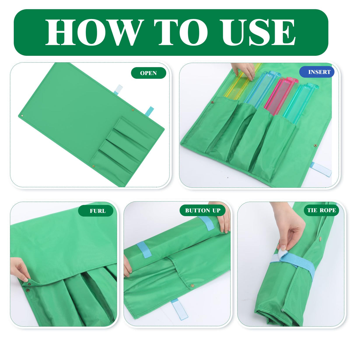 Locmeo bag dimensions 20x4.5 inches fit standard tile holders.