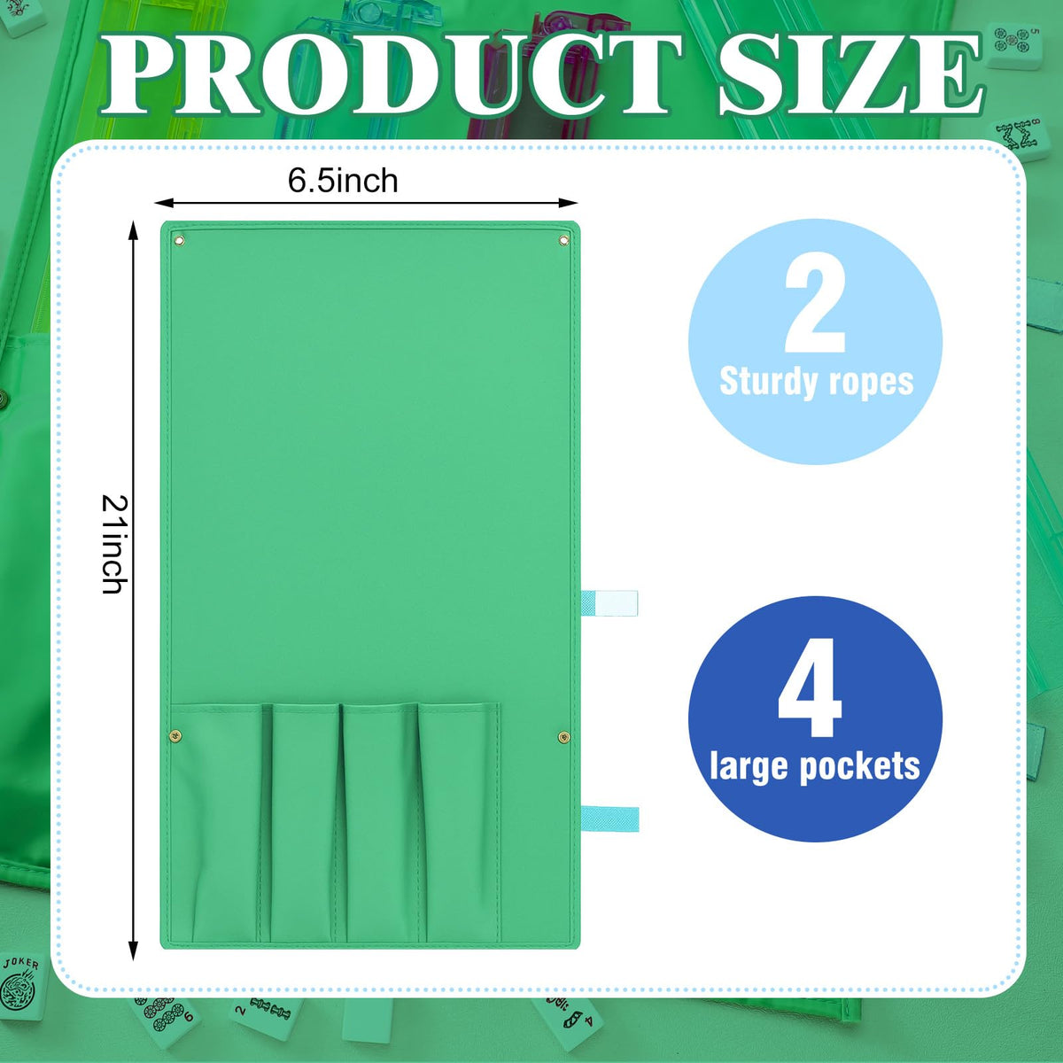 Locmeo Mahjong bag rolled for compact storage and easy transport.