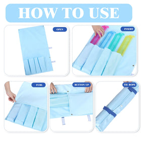 Locmeo bag neatly fits standard tile holders for quick access.