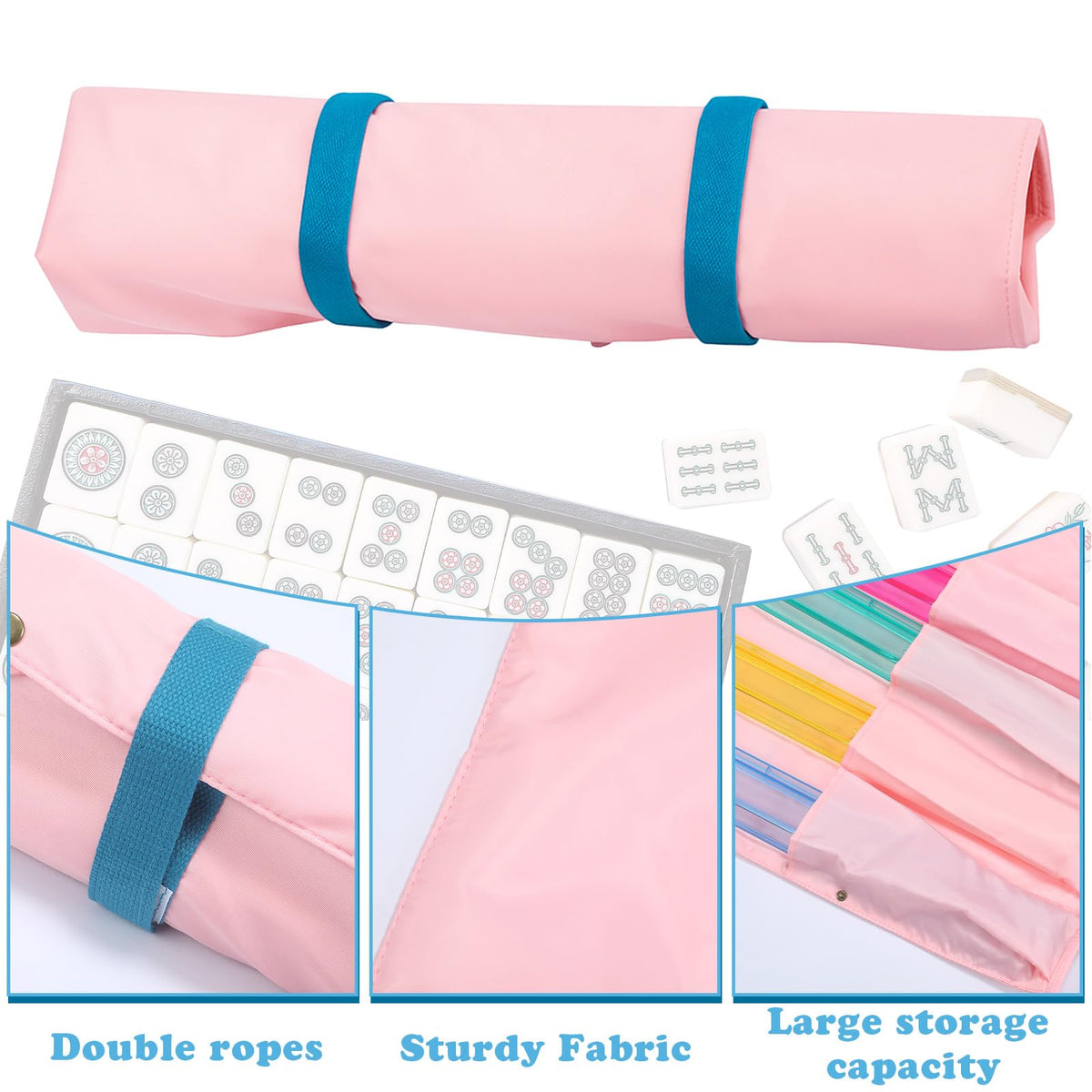 Locmeo tile holders fit neatly inside for quick setup during games.
