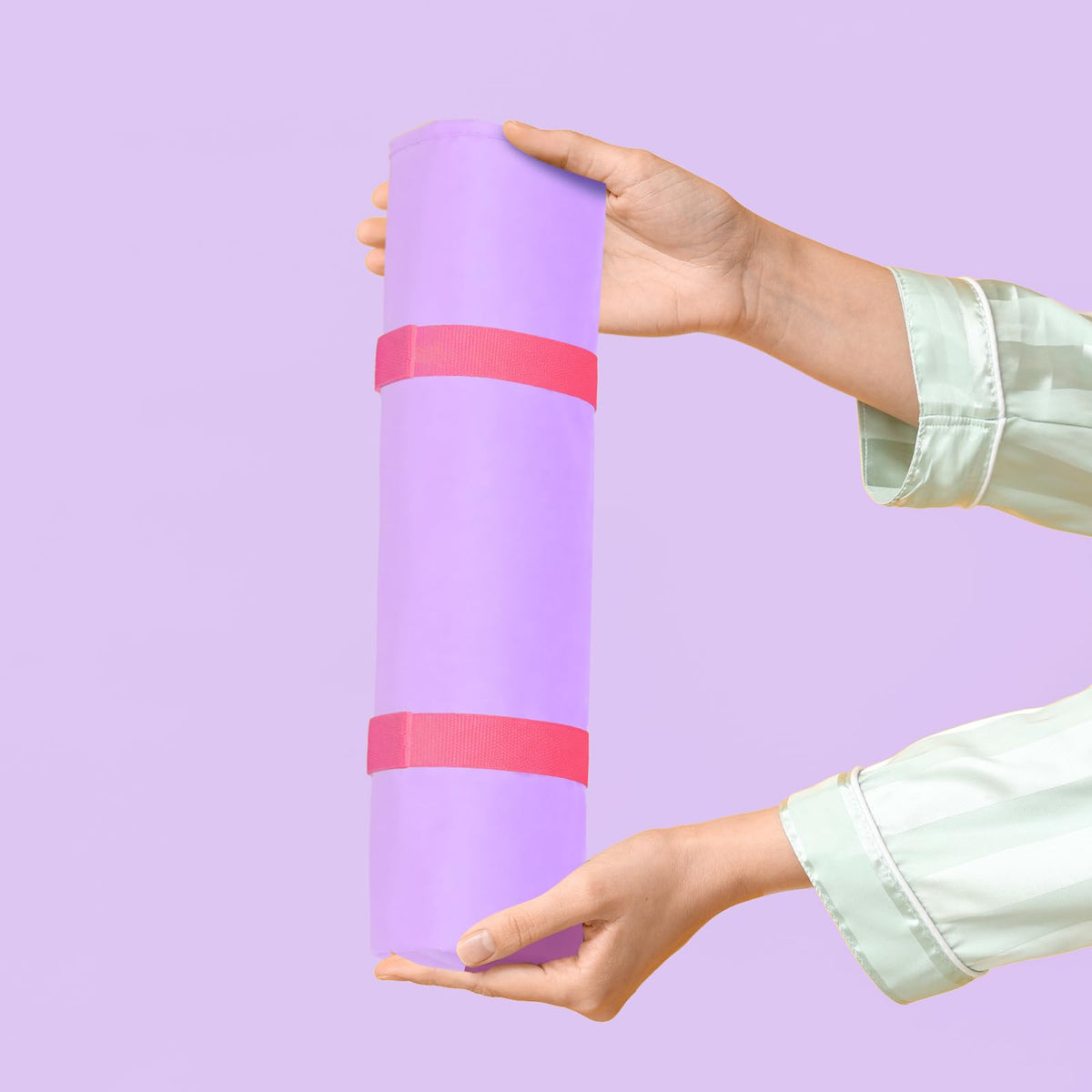 Locmeo bag rolled and tied for compact portability