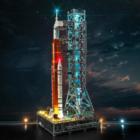 LocoLee LED light kit front detail illuminates LEGO NASA 10341 for vivid display