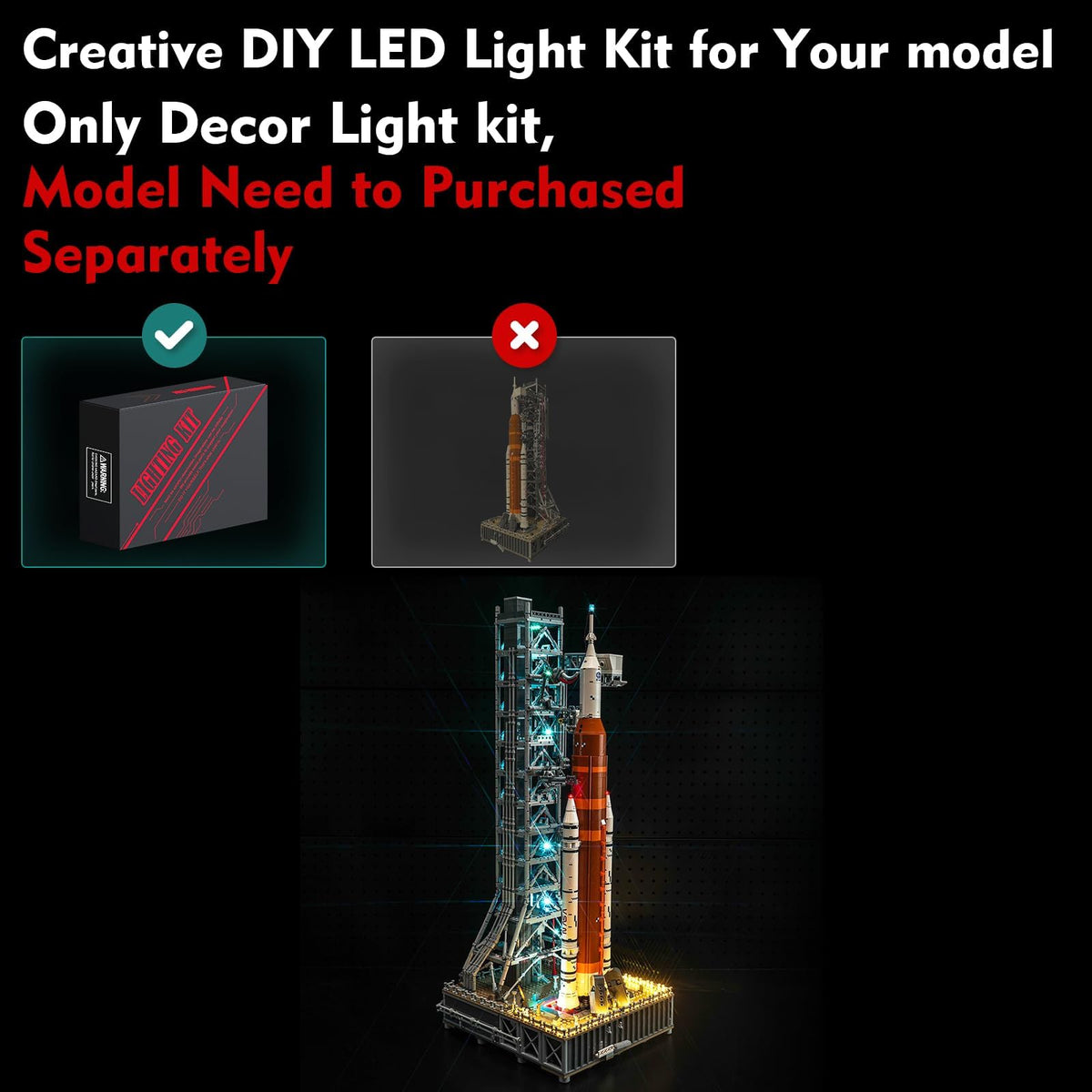 LocoLee light kit internal detailing enhances visibility inside the model's core modules