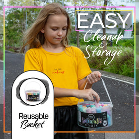 Loddie Doddie storage bucket keeps chalk organized for on-the-go art.