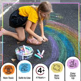 Loddie Doddie washable outdoor chalk easy to clean after play.