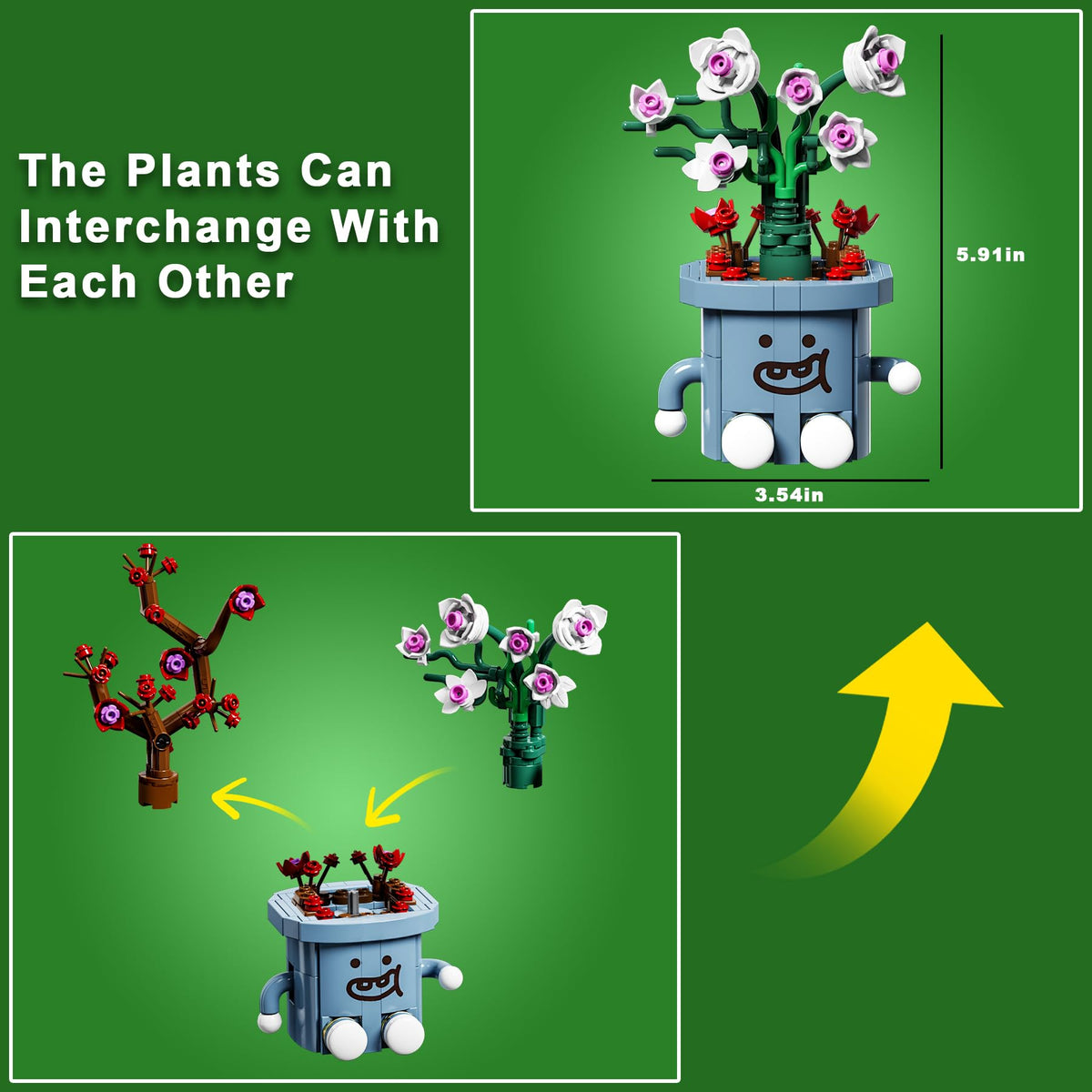 Lodikisbay interchangeable-parts bonsai lets you mix parts for custom layouts.