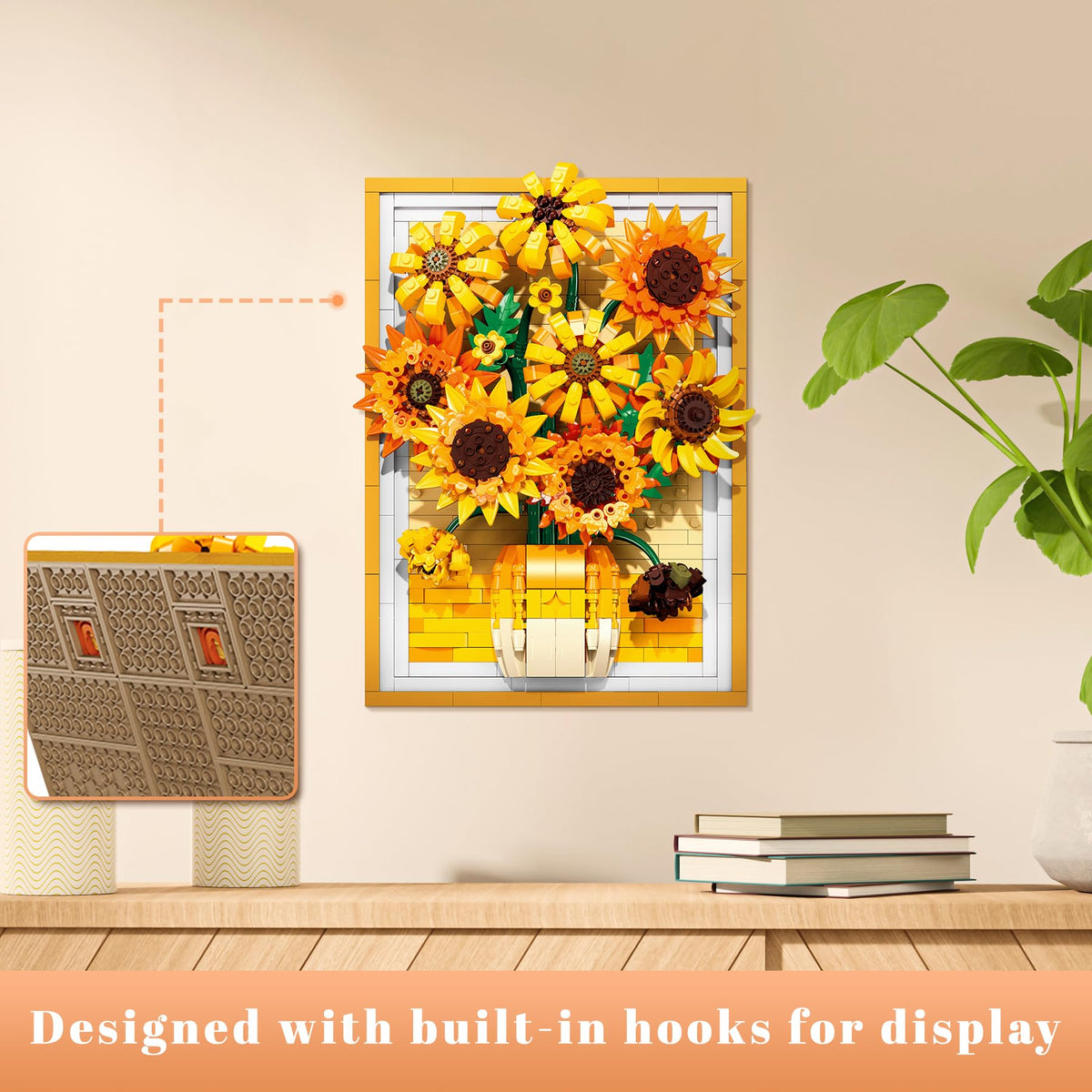 Lodikisbay Sunflower Frame Building Set includes eight sunflowers and buds for realistic bloom