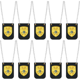 Loetere police badge with chain for cosplay and stage performances