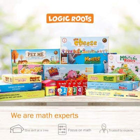 Logic Roots family game night scene showcases educational bonding.