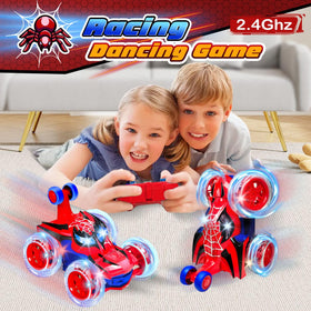 Logth Spider Monster RC Car performing 360° flips for thrilling stunts.
