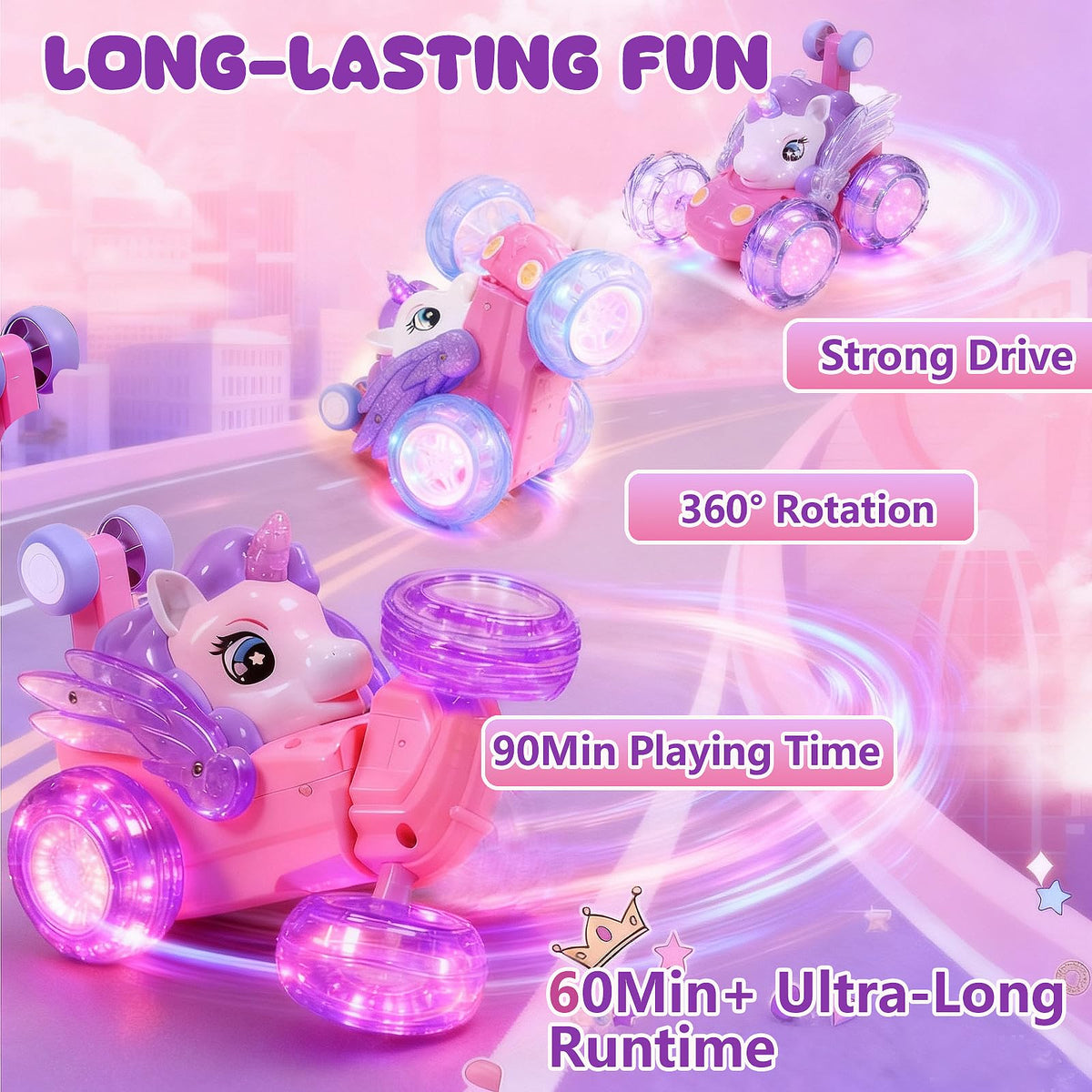 Logth Unicorn RC Car with kid-friendly controls for easy driving