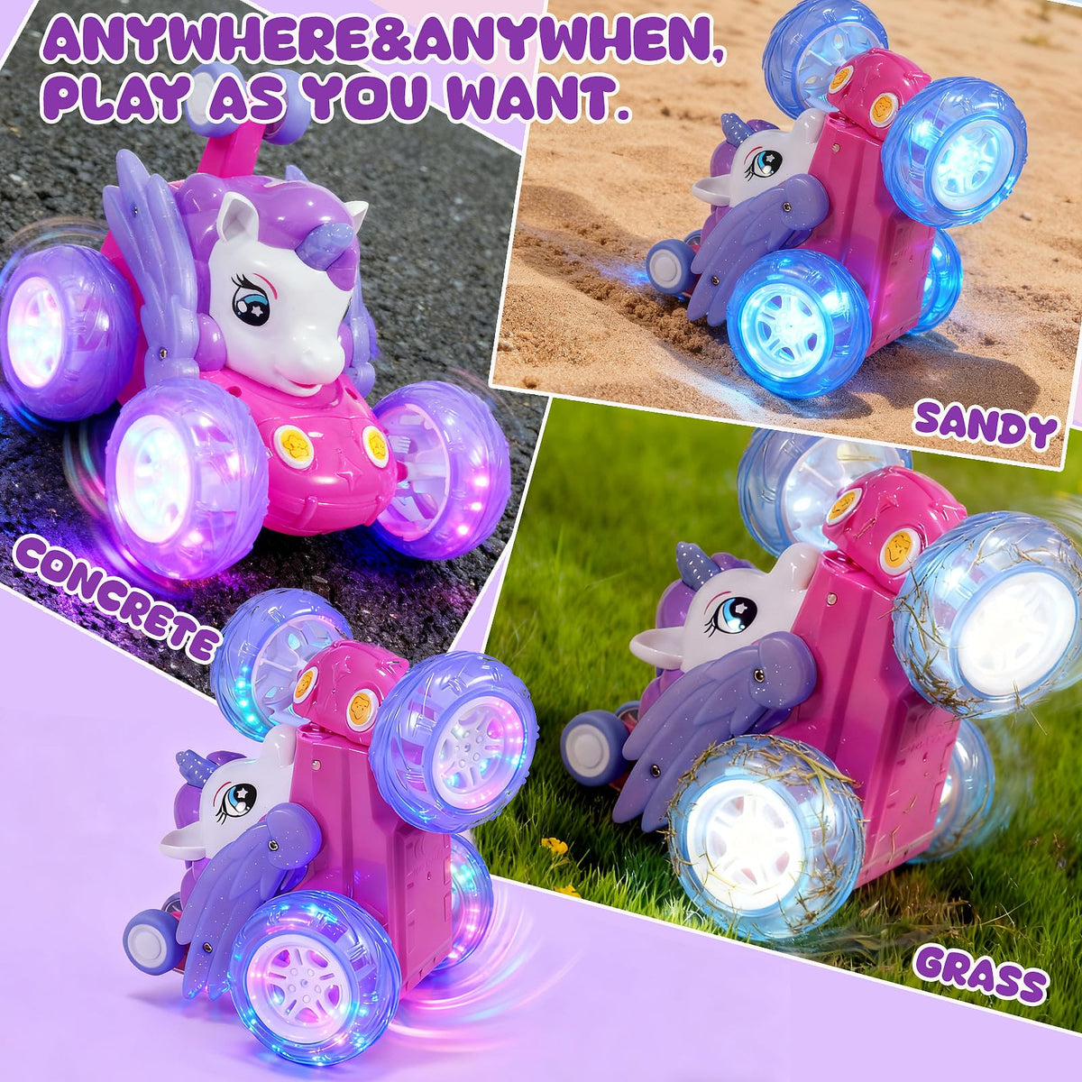 Logth Unicorn RC Car built with durable, non-toxic materials for safe play