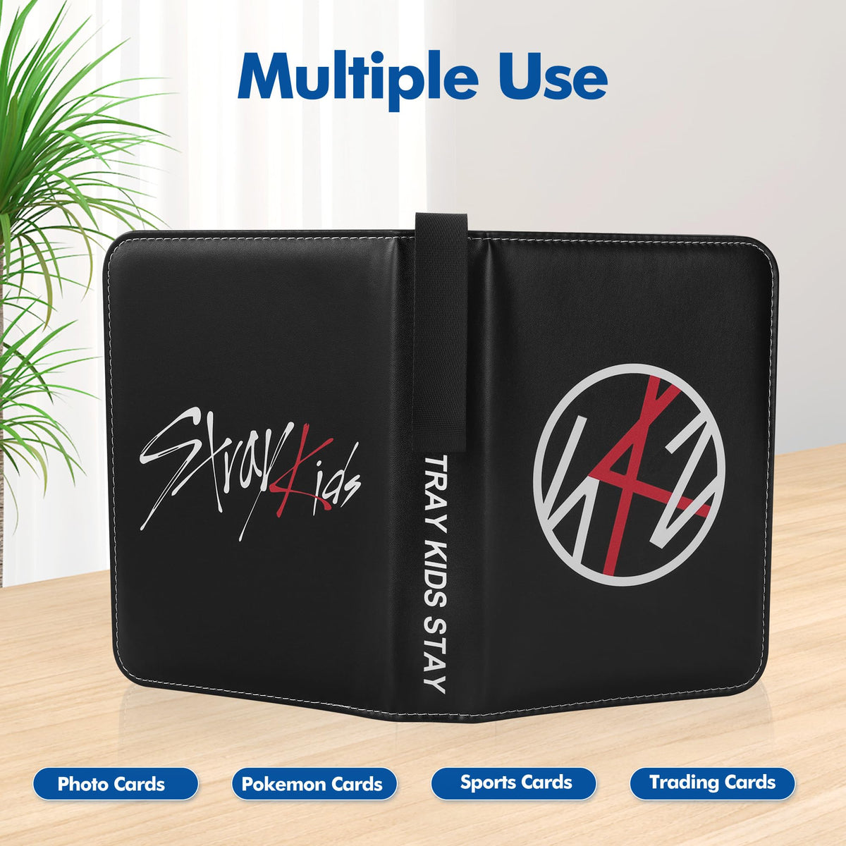 Loiuvos binder's 4-pocket pages hold up to eight cards per page.