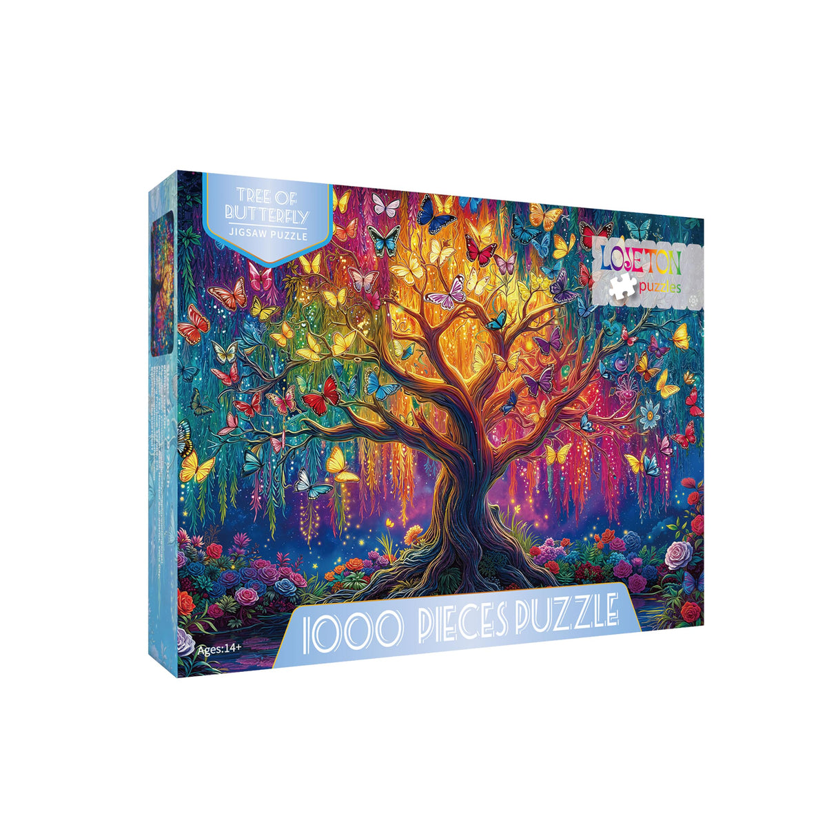LOJETON Butterfly Trees puzzle-back-zones demonstrates organized layout to speed assembly