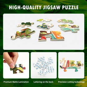 LOJETON Cat Cozy Puzzle completing as eye-catching wall art display