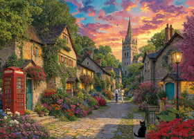 LOJETON Church Lane puzzle box and pieces for easy start and cozy evenings