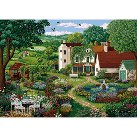 LOJETON Spring Farm Landscape 1000pc puzzle with vibrant colors for immersive focus