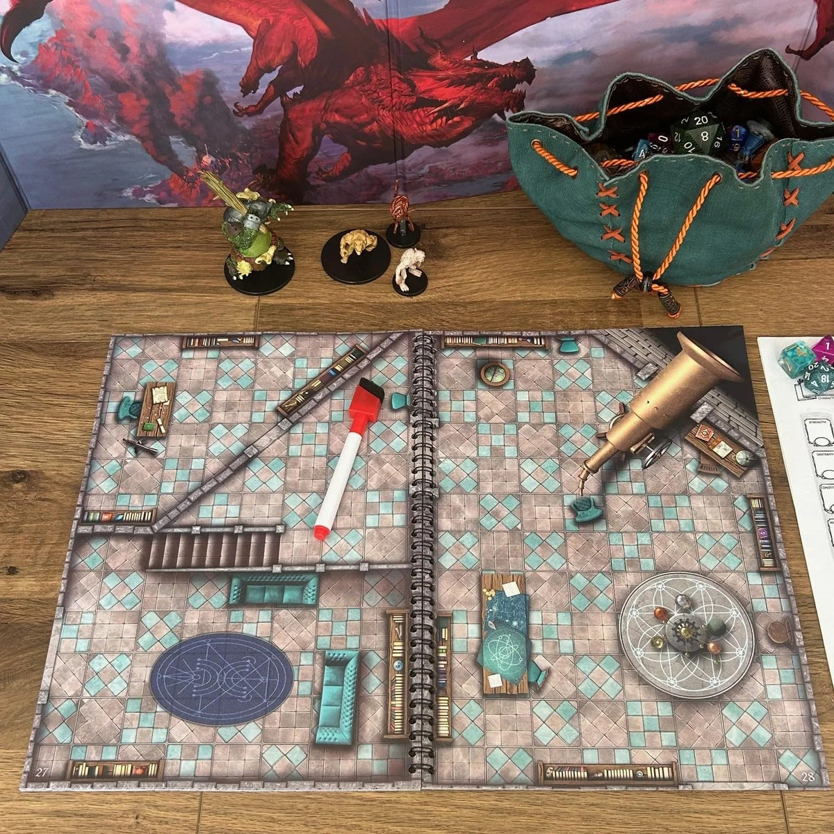 Loke BattleMats arcane studies layout with magical interiors