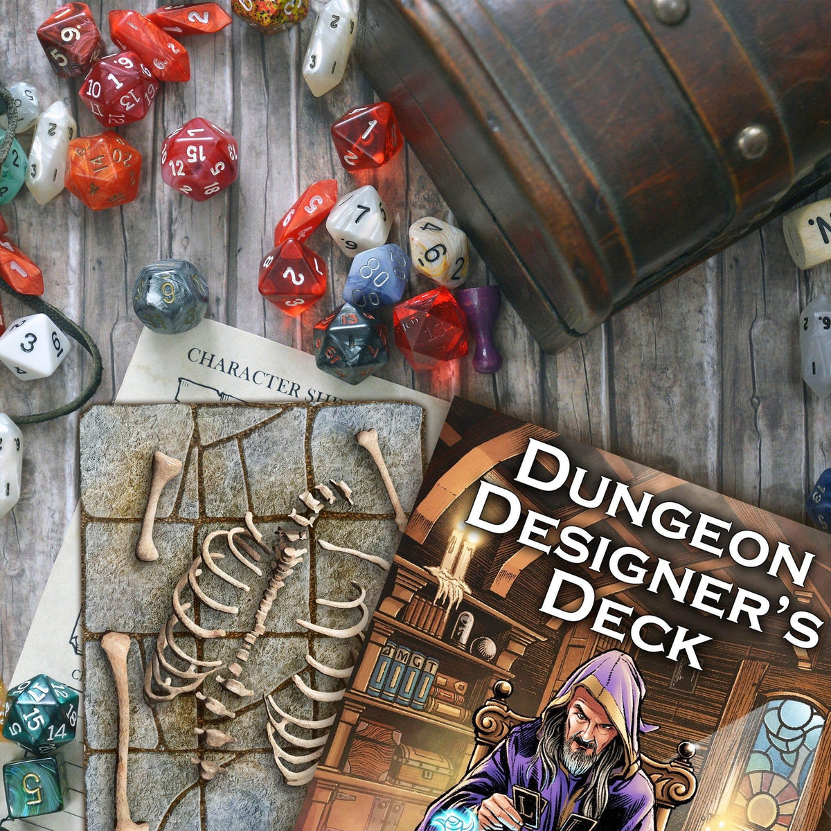 Loke BattleMats terrain cards highlight eerie crypts and treasure rooms on the map.