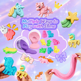 Lokuc Nano Tape Bubble Kit eight slime templates enable varied textures and colors.