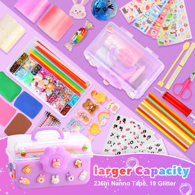 Lokuc Nano Tape Bubble Kit clay and beads enhance texture play.