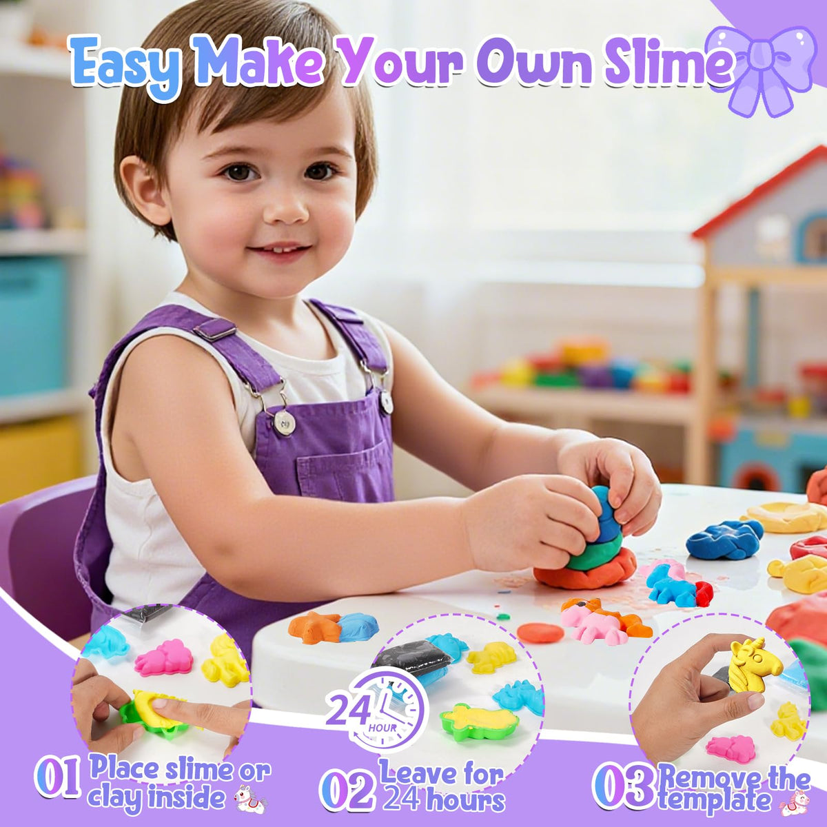 Lokuc Nano Tape Bubble Kit clay pieces provide tactile color patches for DIY art.