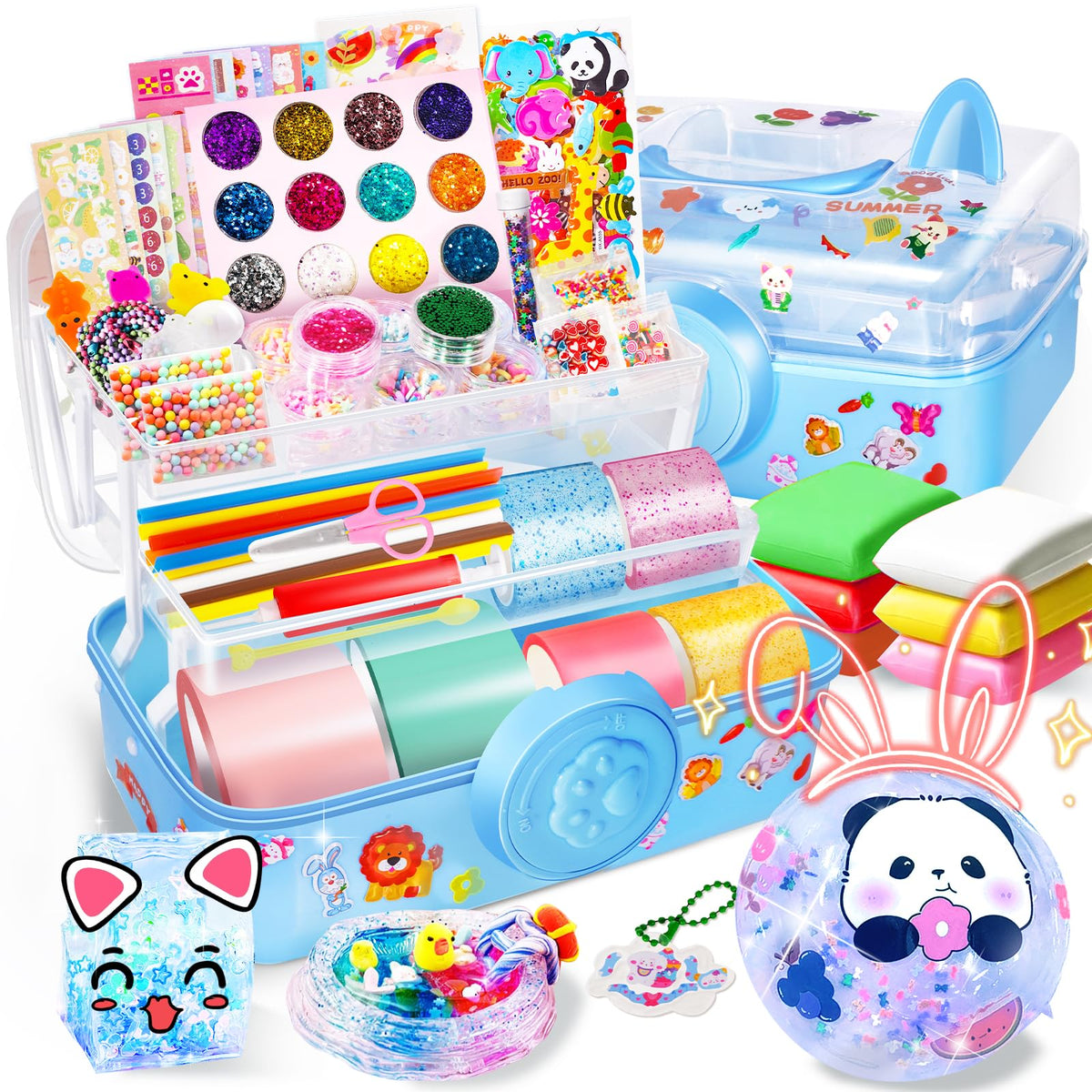Lokuc Nano Tape Bubble Kit contents laid out for creative play and exploration.