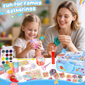 Lokuc Nano Tape Bubble Kit decorations and squishy toys expand play ideas.