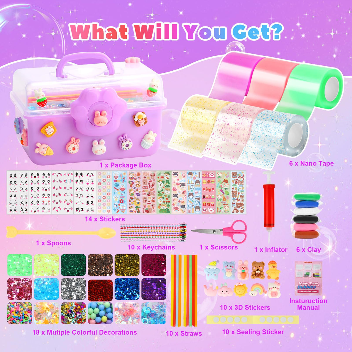 Lokuc Nano Tape Bubble Kit squishy maker for playful crafting.