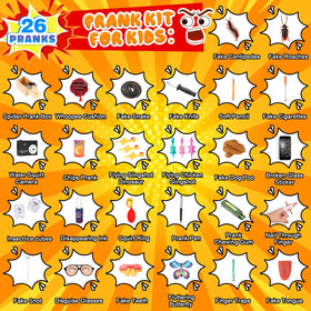 Lokuc Pranks Kit 40pcs kids prank scene showcasing family-friendly fun