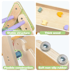 LOL-FUN Pikler triangle anti-slip base—protects floors during active home play