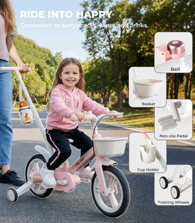 LOL-FUN 6-in-1 toddler bike with pedal attachments for growing skills.