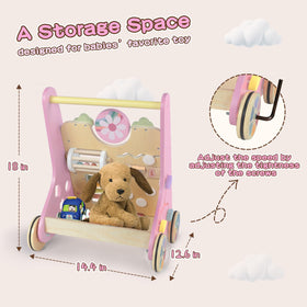 LOL-FUN walker showing 9-in-1 activity center for engaging play.