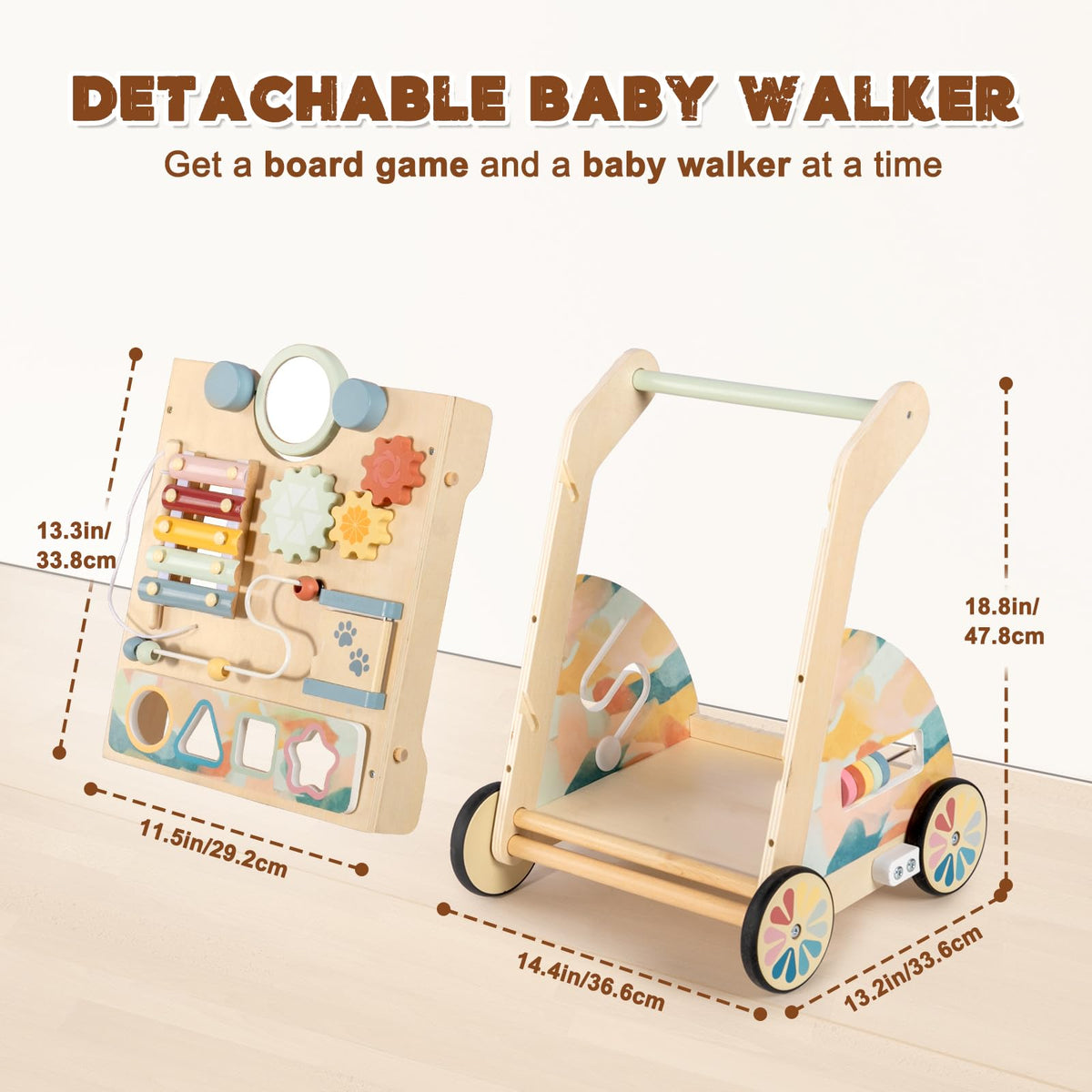 LOL-FUN walker with adjustable speed wheels for safe first steps.