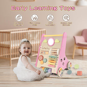 LOL-FUN back storage keeps baby's toys within reach.