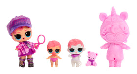 L.O.L. Surprise Exclusive dolls Tot, Baby Sister, and Pet.