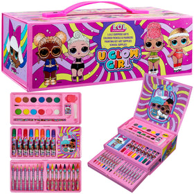 L.O.L. Surprise! art case with pencils and paints for kids, promotes creative play.