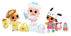 Eight LOL Tots inspired by Hello Kitty characters.